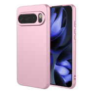 Google Pixel 10 / Google Pixel 10 Pro Hoesje - MobyDefend Matte Siliconen Backcover - Licht Roze
