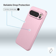 Google Pixel 10 / Google Pixel 10 Pro Hoesje - MobyDefend Matte Siliconen Backcover - Licht Roze