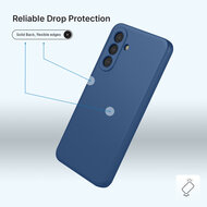 Samsung Galaxy A36 / Samsung Galaxy A37 Hoesje - MobyDefend Matte Siliconen Backcover - Blauw