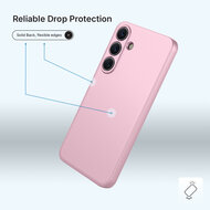 Samsung Galaxy S26 Plus (S26+) Hoesje - MobyDefend Matte Siliconen Backcover - Licht Roze