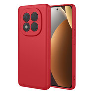 Xiaomi Redmi Note 15 Pro 4G Hoesje - MobyDefend Matte Siliconen Backcover - Framboosrood