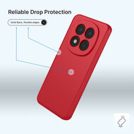 Xiaomi Redmi Note 15 Pro 5G Hoesje - MobyDefend Matte Siliconen Backcover - Framboosrood