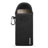 Hoesje voor Motorola Moto G67 / G77 / G87 - MobyDefend Neopreen Pouch Met Karabijnhaak - Insteekhoesje - Riemlus Hoesje - Zwart