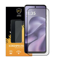 Motorola Moto G17 / Motorola Moto G17 Power Screenprotector - MobyDefend Screensaver Met Zwarte Randen - Gehard Glas 
