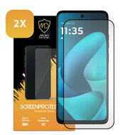 2-Pack Motorola Moto G57 Power Screenprotectors - MobyDefend Screensavers Met Zwarte Randen - Gehard Glas 