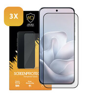 3-Pack Motorola Edge 70 Fusion Screenprotectors - MobyDefend Screensavers Met Zwarte Randen - Gehard Glas 
