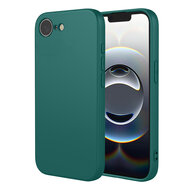 iPhone 16e / iPhone 17e Hoesje - MobyDefend Matte Siliconen Backcover - Groen