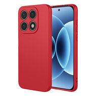 Xiaomi 17 Hoesje - MobyDefend Matte Siliconen Backcover - Framboosrood