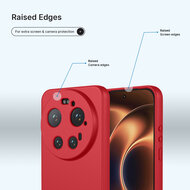 Xiaomi 17 Ultra Hoesje - MobyDefend Matte Siliconen Backcover - Framboosrood