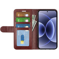 Xiaomi 17 Hoesje - MobyDefend Wallet Book Case (Sluiting Achterkant) - Bruin