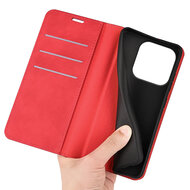 Xiaomi 17 Hoesje - MobyDefend Luxe Wallet Bookcase (Magnetische Sluiting) - Rood