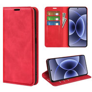 Xiaomi 17 Hoesje - MobyDefend Luxe Wallet Bookcase (Magnetische Sluiting) - Rood