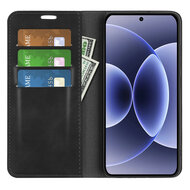 Xiaomi 17 Hoesje - MobyDefend Luxe Wallet Bookcase (Magnetische Sluiting) - Zwart