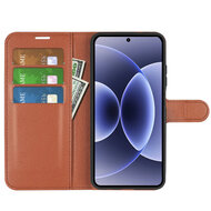 Xiaomi 17 Hoesje - MobyDefend Kunstleren Wallet Book Case (Sluiting Voorkant) - Bruin