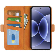 Xiaomi 17 Hoesje - MobyDefend Luxe Wallet Book Case (Sluiting Zijkant) - Lichtbruin