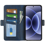 Xiaomi 17 Hoesje - MobyDefend Luxe Wallet Book Case (Sluiting Zijkant) - Blauw