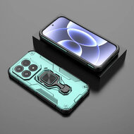 Xiaomi 17 Hoesje - MobyDefend Dubbelgelaagde Pantsercase Met Standaard - Turquoise