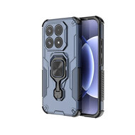 Xiaomi 17 Hoesje - MobyDefend Dubbelgelaagde Pantsercase Met Standaard - Blauw