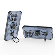 Xiaomi 17 Hoesje - MobyDefend Dubbelgelaagde Pantsercase Met Standaard - Blauw