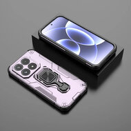 Xiaomi 17 Hoesje - MobyDefend Dubbelgelaagde Pantsercase Met Standaard - Roze