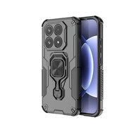 Xiaomi 17 Hoesje - MobyDefend Dubbelgelaagde Pantsercase Met Standaard - Zwart