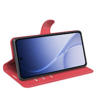 Oppo Reno15 Hoesje - MobyDefend Kunstleren Wallet Book Case (Sluiting Voorkant) - Rood