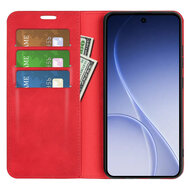 Oppo Reno15 Hoesje - MobyDefend Luxe Wallet Bookcase (Magnetische Sluiting) - Rood