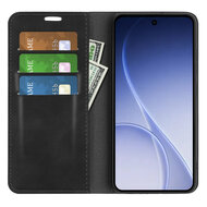 Oppo Reno15 Hoesje - MobyDefend Luxe Wallet Bookcase (Magnetische Sluiting) - Zwart