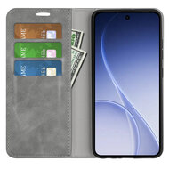 Oppo Reno15 Hoesje - MobyDefend Luxe Wallet Bookcase (Magnetische Sluiting) - Grijs