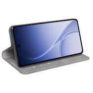 Oppo Reno15 Hoesje - MobyDefend Luxe Wallet Bookcase (Magnetische Sluiting) - Grijs