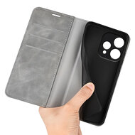 Oppo Reno15 Hoesje - MobyDefend Luxe Wallet Bookcase (Magnetische Sluiting) - Grijs