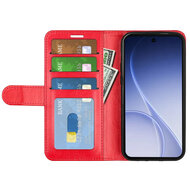 Oppo Reno15 Hoesje - MobyDefend Wallet Book Case (Sluiting Achterkant) - Rood