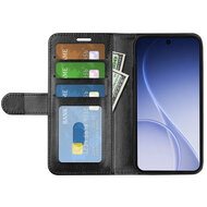 Oppo Reno15 Hoesje - MobyDefend Wallet Book Case (Sluiting Achterkant) - Zwart