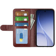 Oppo Reno15 Hoesje - MobyDefend Wallet Book Case (Sluiting Achterkant) - Bruin