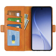 Oppo Reno15 Hoesje - MobyDefend Luxe Wallet Book Case (Sluiting Zijkant) - Lichtbruin