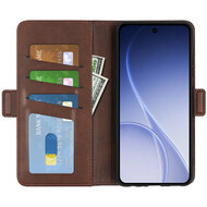 Oppo Reno15 Hoesje - MobyDefend Luxe Wallet Book Case (Sluiting Zijkant) - Bruin