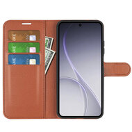 Oppo Reno15 F / Oppo Reno15 FS Hoesje - MobyDefend Kunstleren Wallet Book Case (Sluiting Voorkant) - Bruin