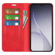 Oppo Reno15 F / Oppo Reno15 FS Hoesje - MobyDefend Luxe Wallet Bookcase (Magnetische Sluiting) - Rood