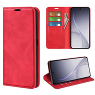 Oppo Reno15 F / Oppo Reno15 FS Hoesje - MobyDefend Luxe Wallet Bookcase (Magnetische Sluiting) - Rood