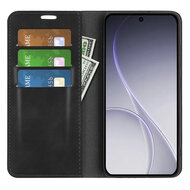 Oppo Reno15 F / Oppo Reno15 FS Hoesje - MobyDefend Luxe Wallet Bookcase (Magnetische Sluiting) - Zwart