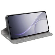 Oppo Reno15 F / Oppo Reno15 FS Hoesje - MobyDefend Luxe Wallet Bookcase (Magnetische Sluiting) - Grijs