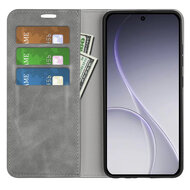 Oppo Reno15 F / Oppo Reno15 FS Hoesje - MobyDefend Luxe Wallet Bookcase (Magnetische Sluiting) - Grijs