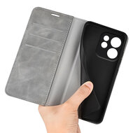Oppo Reno15 F / Oppo Reno15 FS Hoesje - MobyDefend Luxe Wallet Bookcase (Magnetische Sluiting) - Grijs