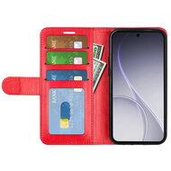 Oppo Reno15 F / Oppo Reno15 FS Hoesje - MobyDefend Wallet Book Case (Sluiting Achterkant) - Rood