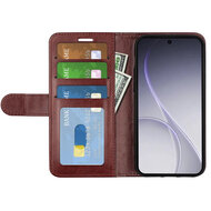 Oppo Reno15 F / Oppo Reno15 FS Hoesje - MobyDefend Wallet Book Case (Sluiting Achterkant) - Bruin