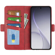Oppo Reno15 F / Oppo Reno15 FS Hoesje - MobyDefend Luxe Wallet Book Case (Sluiting Zijkant) - Rood