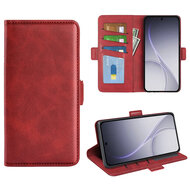 Oppo Reno15 F / Oppo Reno15 FS Hoesje - MobyDefend Luxe Wallet Book Case (Sluiting Zijkant) - Rood