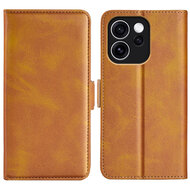 Oppo Reno15 F / Oppo Reno15 FS Hoesje - MobyDefend Luxe Wallet Book Case (Sluiting Zijkant) - Lichtbruin