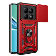 Xiaomi Redmi Note 15 5G Hoesje - MobyDefend Pantsercase Met Draaibare Ring - Rood