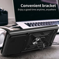 Xiaomi Redmi Note 15 Pro 4G Hoesje - MobyDefend Pantsercase Met Draaibare Ring - Rood